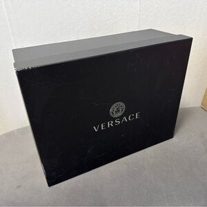 Versace Empty Shoe Box W/card, Tissue Black. 15x11.5x5.5”